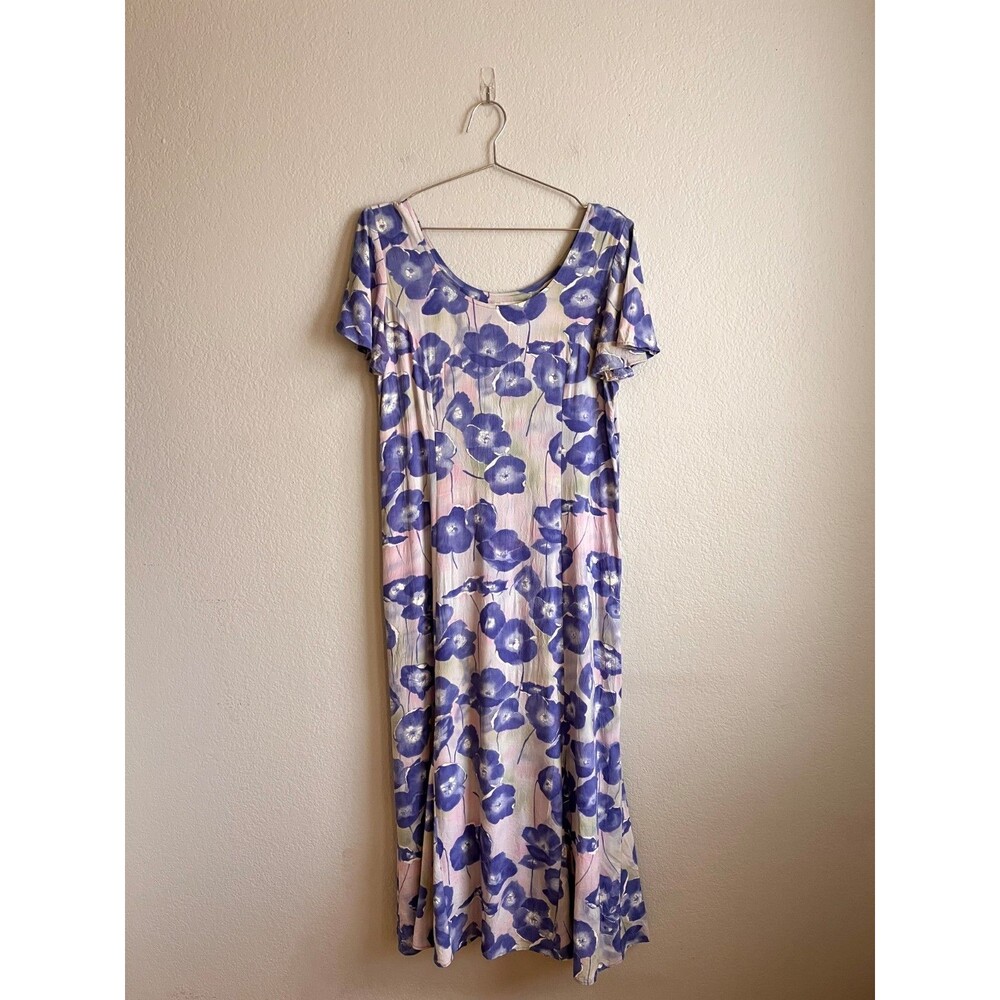Vintage Jams World Morning Glory Tie-Waist Midi Sundress Size MEDIUM